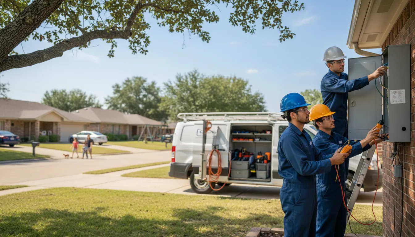 Certified electrician providing emergency electrical services in Iowa Park, TX